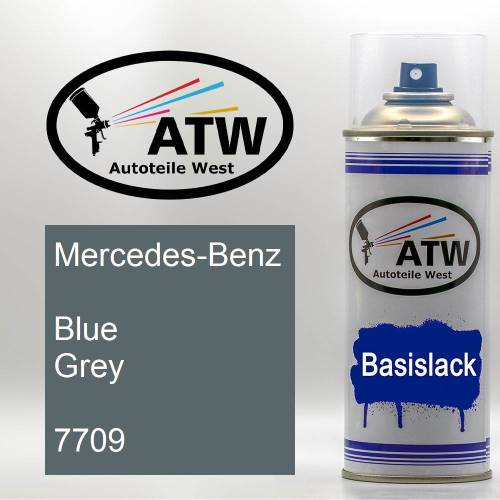 Mercedes-Benz, Blue Grey, 7709: 400ml Sprühdose, von ATW Autoteile West.